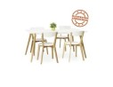 Table de cuisine rectangulaire / bureau droit CANDY blanc - 160x90 cm