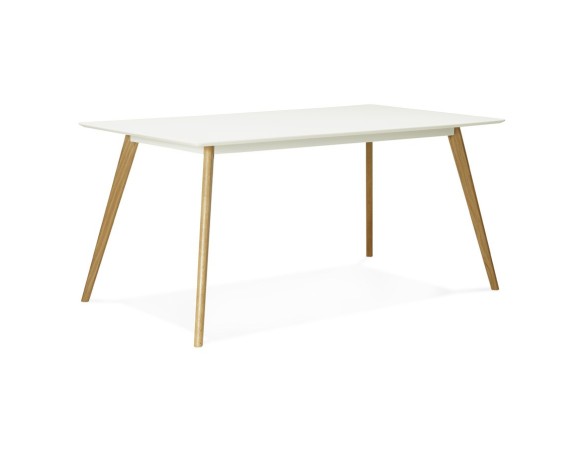 Table de cuisine rectangulaire / bureau droit CANDY blanc - 160x90 cm