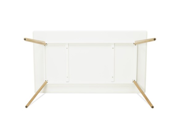 Table de cuisine rectangulaire / bureau droit CANDY blanc - 160x90 cm