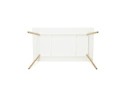 Table de cuisine rectangulaire / bureau droit CANDY blanc - 160x90 cm