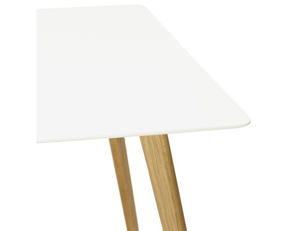 Table de cuisine rectangulaire / bureau droit CANDY blanc - 160x90 cm