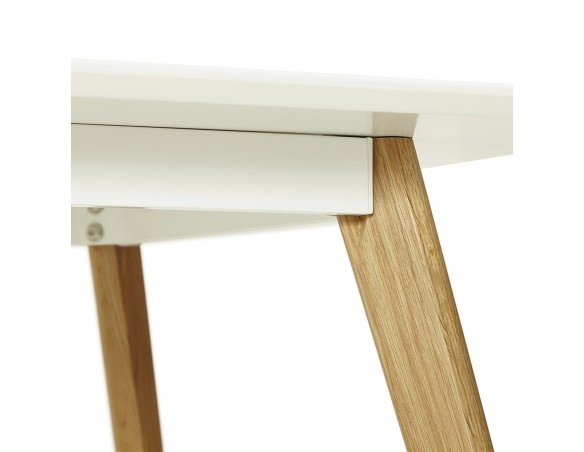 Table de cuisine rectangulaire / bureau droit CANDY blanc - 160x90 cm