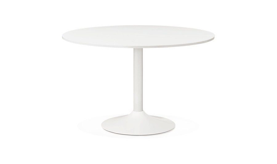 OT00260WH 5420072039152 Table de bureau/à diner ronde ORLANDO blanche - à̃ 120 cm
