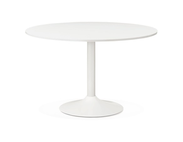 OT00260WH 5420072039152 Table de bureau/à diner ronde ORLANDO blanche - à̃ 120 cm