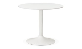 OT00270WH 5420072039176 Petite table de bureau/à diner ronde ORLANDO blanche - à̃ 90 cm