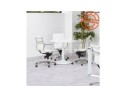 Petite table de bureau/à diner ronde ORLANDO blanche - à 90 cm
