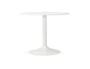 Petite table de bureau/à diner ronde ORLANDO blanche - à 90 cm
