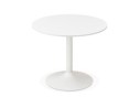 Petite table de bureau/à diner ronde ORLANDO blanche - à 90 cm