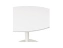 Petite table de bureau/à diner ronde ORLANDO blanche - à 90 cm