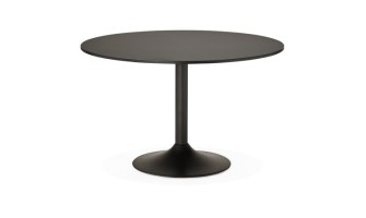 OT00280BL 5420072039190 Table de bureau/à diner ronde ATLANTA noire - à̃ 120 cm
