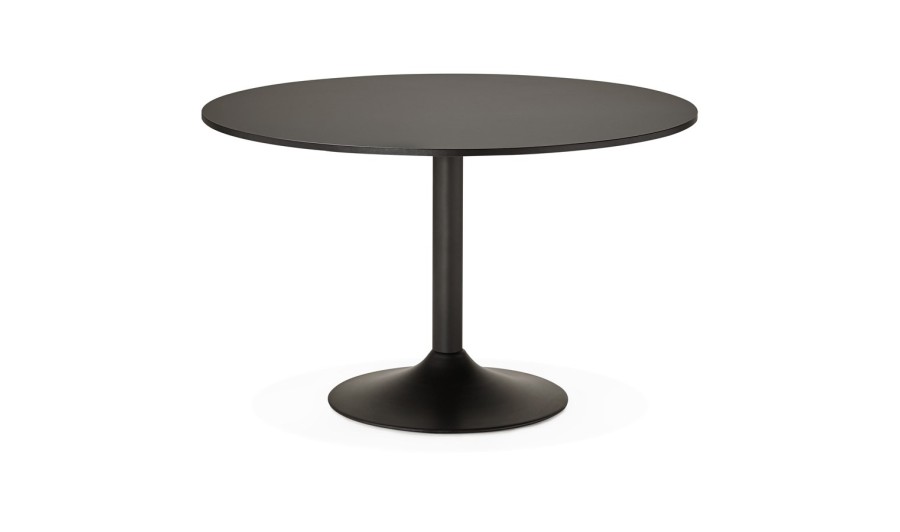 OT00280BL 5420072039190 Table de bureau/à diner ronde ATLANTA noire - à̃ 120 cm