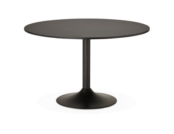 OT00280BL 5420072039190 Table de bureau/à diner ronde ATLANTA noire - à̃ 120 cm