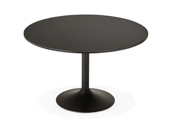 Table de bureau/à diner ronde ATLANTA noire - à 120 cm