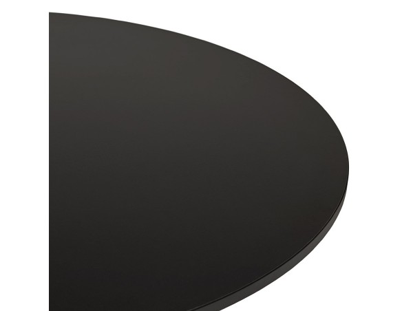 Table de bureau/à diner ronde ATLANTA noire - à 120 cm