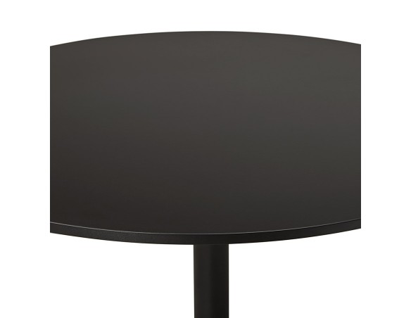 Table de bureau/à diner ronde ATLANTA noire - à 120 cm