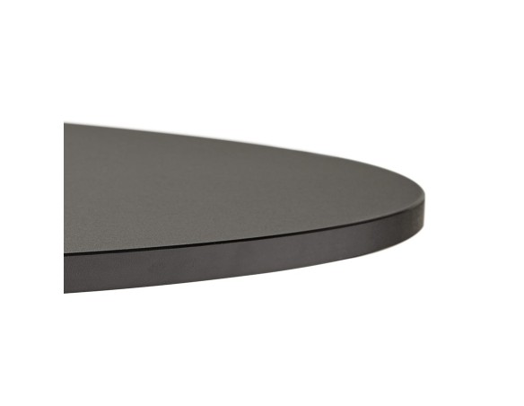 Table de bureau/à diner ronde ATLANTA noire - à 120 cm