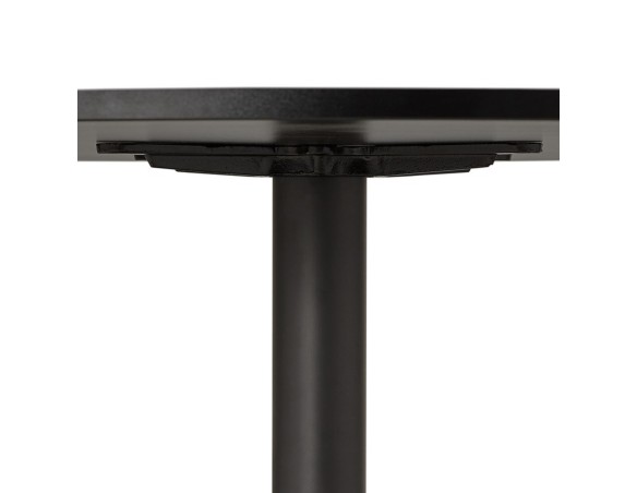 Table de bureau/à diner ronde ATLANTA noire - à 120 cm