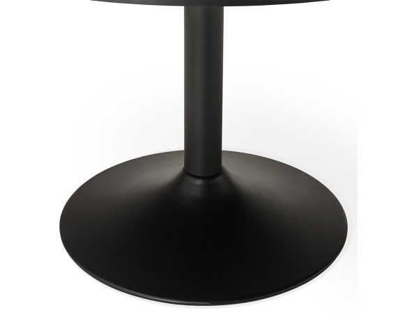 Table de bureau/à diner ronde ATLANTA noire - à 120 cm