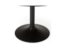 Table de bureau/à diner ronde ATLANTA noire - à 120 cm