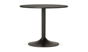 OT00290BL 5420072039213 Petite table de bureau/à diner ronde ATLANTA noire - à̃ 90 cm