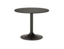 Petite table de bureau/à diner ronde ATLANTA noire - 90 cm