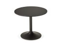 Petite table de bureau/à diner ronde ATLANTA noire - 90 cm