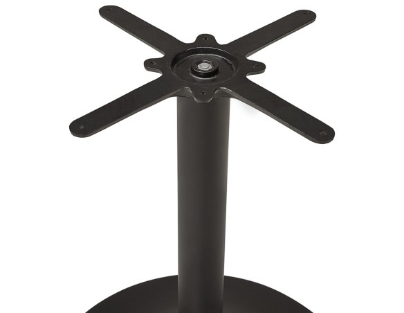 Petite table de bureau/à diner ronde ATLANTA noire - 90 cm