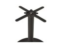 Petite table de bureau/à diner ronde ATLANTA noire - 90 cm