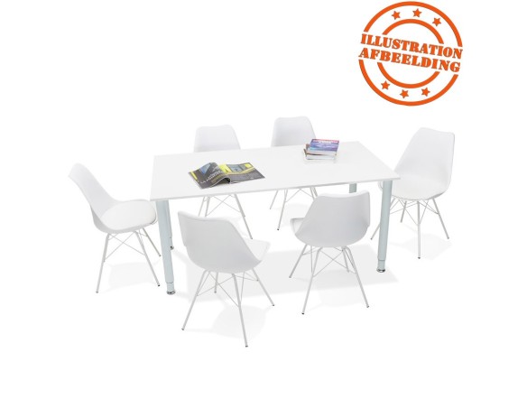 Table de réunion / bureau design FOCUS blanc - 160x80 cm
