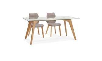 DT00550CL 5420072044996 Table de salle à manger design SALTO en verre - 180x90 cm
