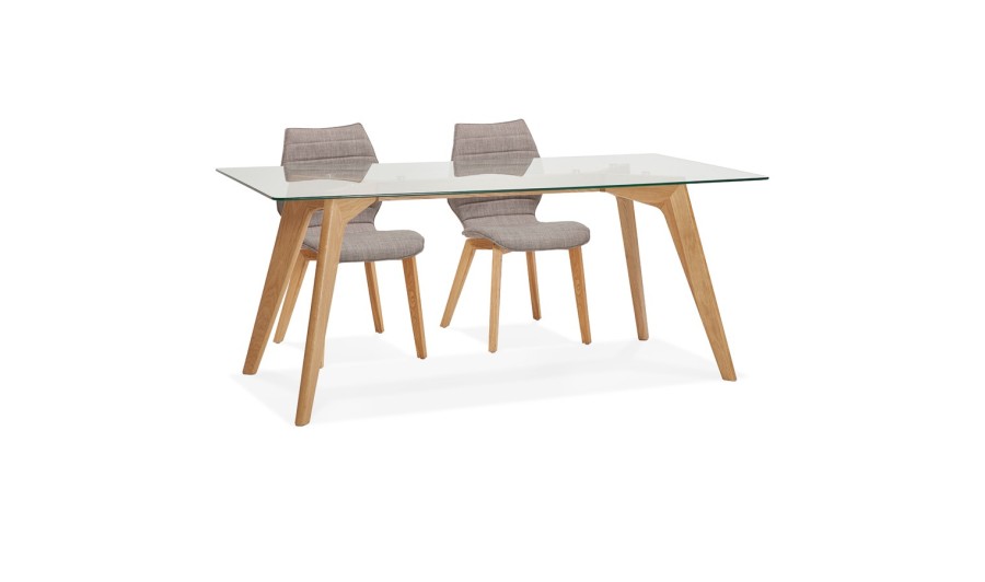 DT00550CL 5420072044996 Table de salle à manger design SALTO en verre - 180x90 cm