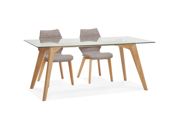 DT00550CL 5420072044996 Table de salle à manger design SALTO en verre - 180x90 cm