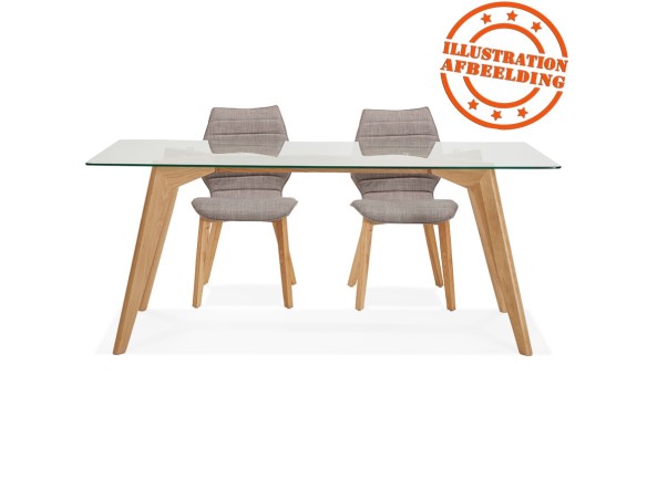 Table de salle à manger design SALTO en verre - 180x90 cm