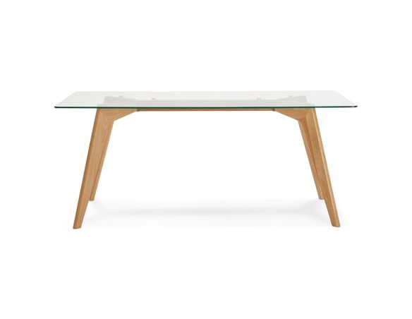 Table de salle à manger design SALTO en verre - 180x90 cm