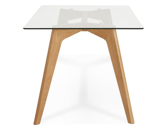 Table de salle à manger design SALTO en verre - 180x90 cm