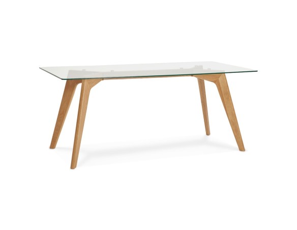 Table de salle à manger design SALTO en verre - 180x90 cm