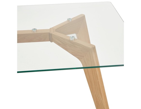Table de salle à manger design SALTO en verre - 180x90 cm