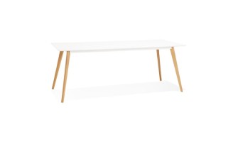 DT00560WH 5420072045054 Table à manger design MADY blanche style scandinave - 200x90 cm