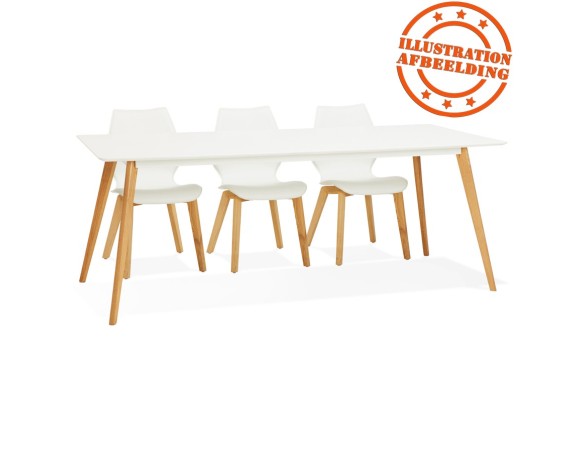 Table à manger design MADY blanche style scandinave - 200x90 cm
