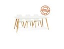 Table à manger design MADY blanche style scandinave - 200x90 cm