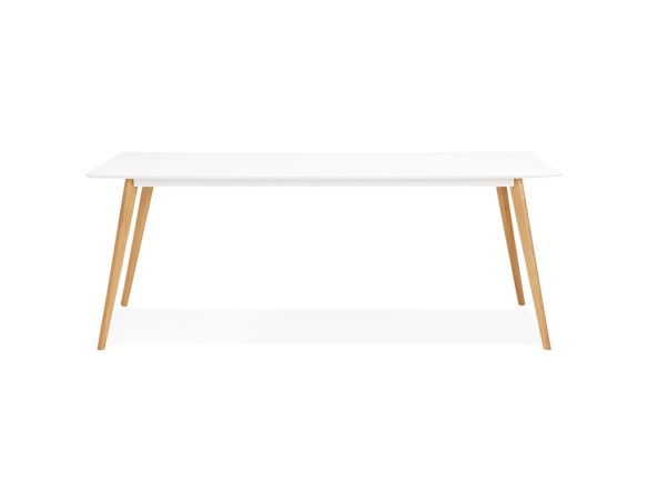 Table à manger design MADY blanche style scandinave - 200x90 cm