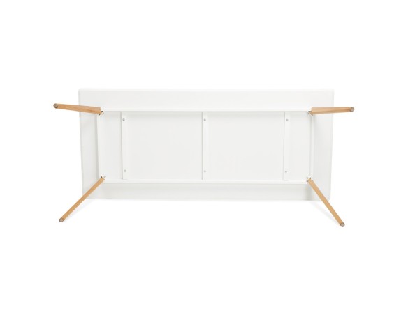 Table à manger design MADY blanche style scandinave - 200x90 cm