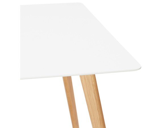 Table à manger design MADY blanche style scandinave - 200x90 cm