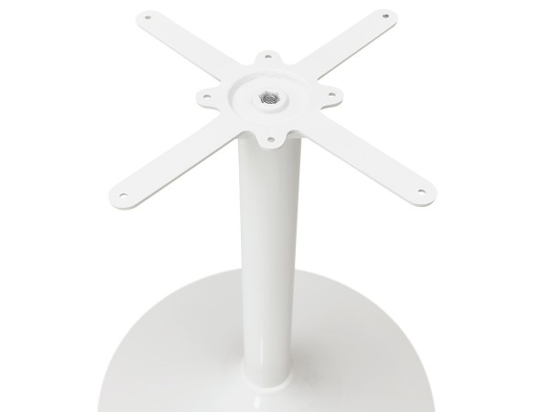 Petite table de bureau / à diner ronde BARABAR blanche - à 90 cm