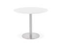 Petite table de bureau / à diner ronde DALLAS blanche - à 90 cm