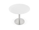 Petite table de bureau / à diner ronde DALLAS blanche - à 90 cm