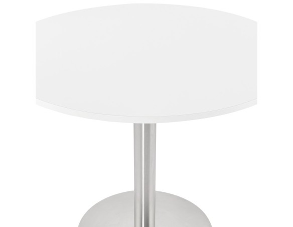 Petite table de bureau / à diner ronde DALLAS blanche - à 90 cm