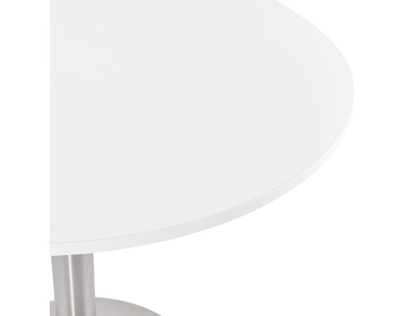 Petite table de bureau / à diner ronde DALLAS blanche - à 90 cm