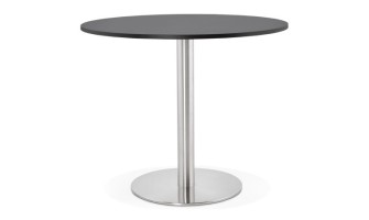 DT00730BL 5420072053752 Petite table de bureau / à diner ronde DALLAS noire - à̃ 90 cm