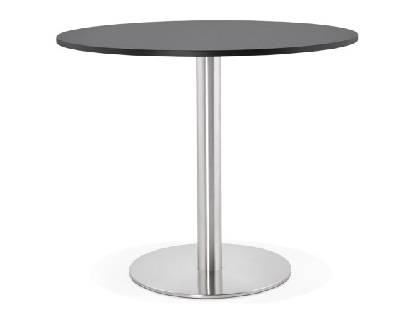 DT00730BL 5420072053752 Petite table de bureau / à diner ronde DALLAS noire - à̃ 90 cm